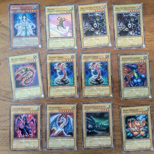 Lot of 12 YuGiOh Reptile Fairy Dragon Cards - Pokemon and Dungeons & Dragons Fan